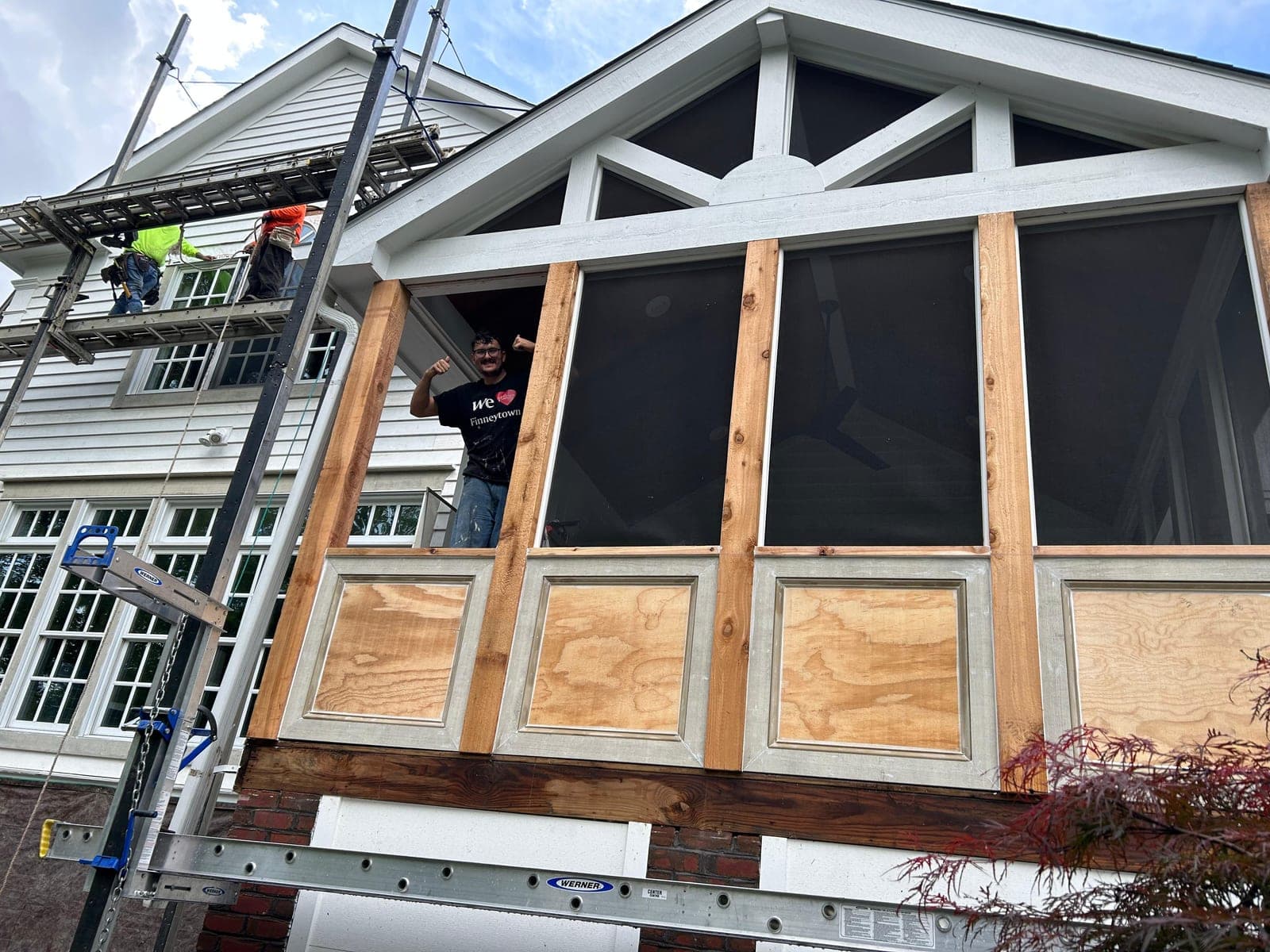 Exterior work prep