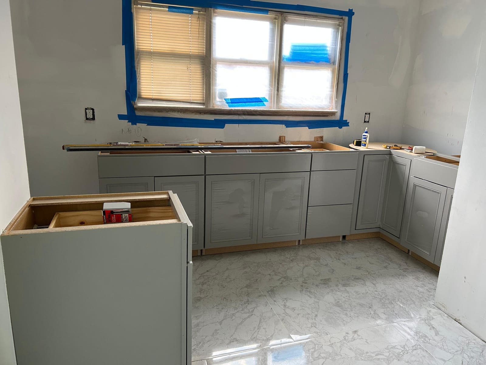 Kitchen remodel mid-install